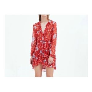 IRO villa floral wrap dress